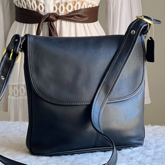 Coach Handbags - Vintage COACH 4115 Black Leather Soho Whitney Cross Body Bag Purse